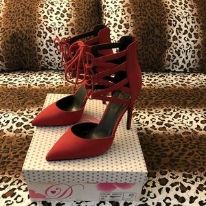 Red Pointed Toe Heel Sz 9